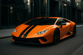 Lamborghini huracan with stripe decal